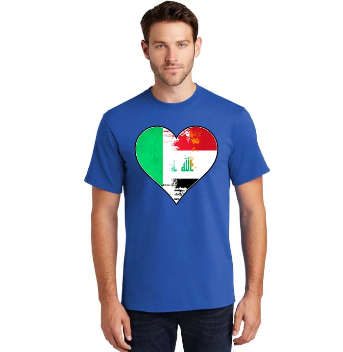 Irish And Iraqi Heart Mix Heritage Gift Tall T-Shirt