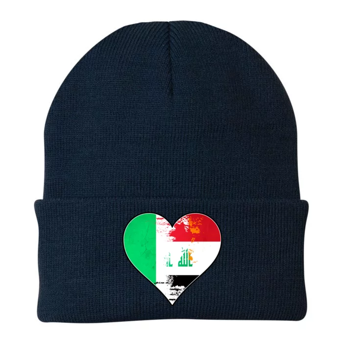 Irish And Iraqi Heart Mix Heritage Gift Knit Cap Winter Beanie