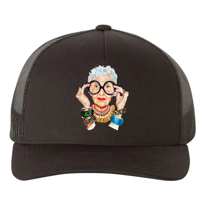 Iris Apfel Yupoong Adult 5-Panel Trucker Hat