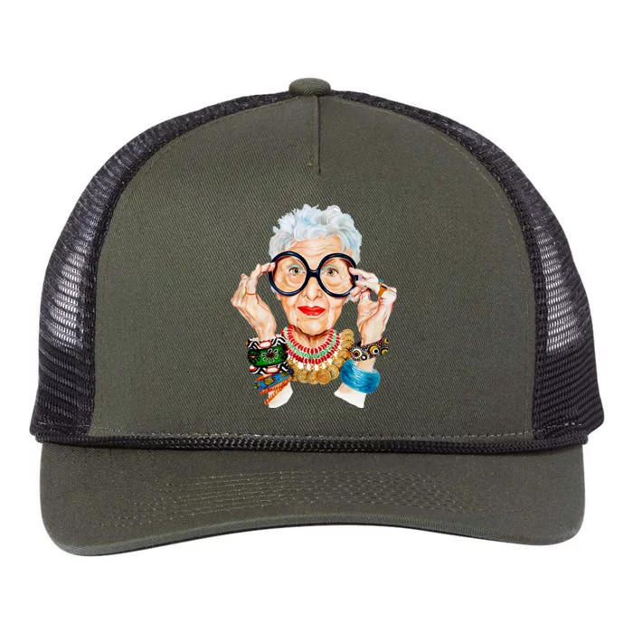 Iris Apfel Retro Rope Trucker Hat Cap