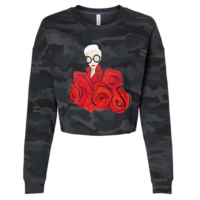 Iris Apfel Cropped Pullover Crew