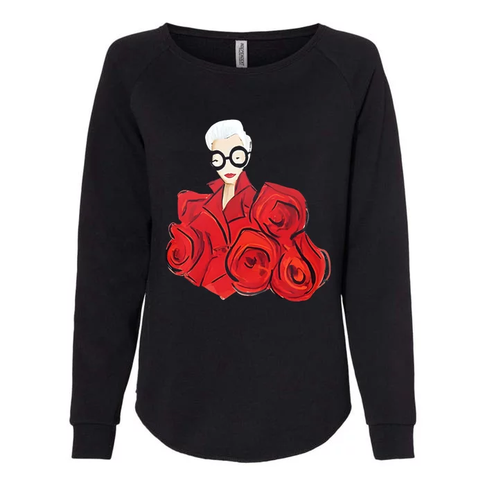 Iris Apfel Womens California Wash Sweatshirt