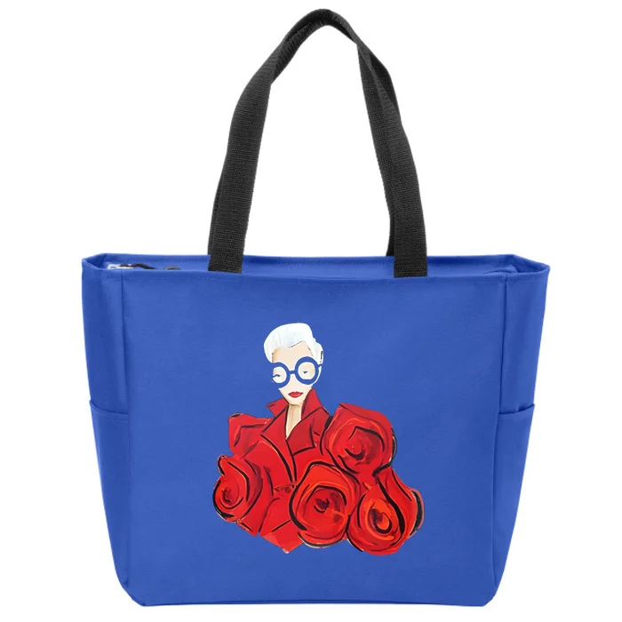 Iris Apfel Zip Tote Bag