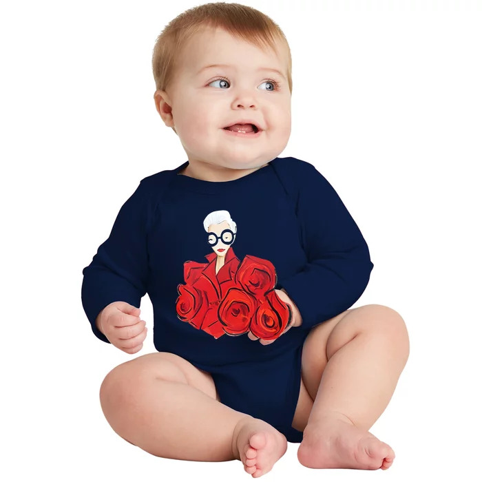 Iris Apfel Baby Long Sleeve Bodysuit