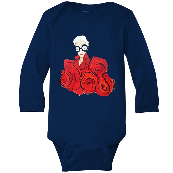 Iris Apfel Baby Long Sleeve Bodysuit