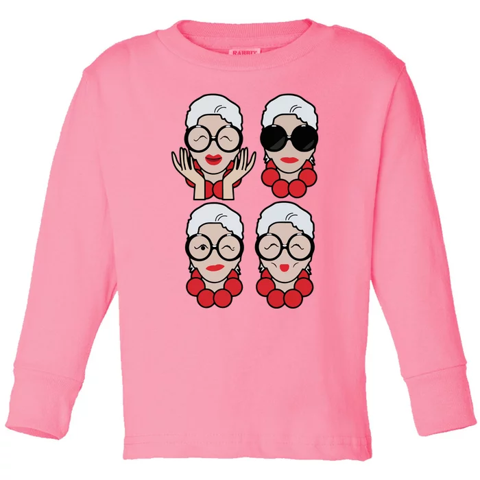 Iris Apfel Iris Apfel Toddler Long Sleeve Shirt