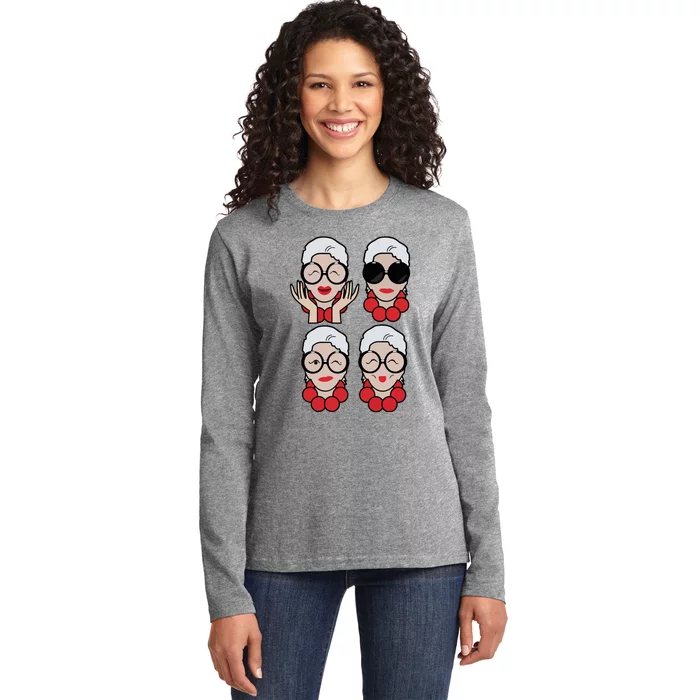 Iris Apfel Iris Apfel Ladies Long Sleeve Shirt