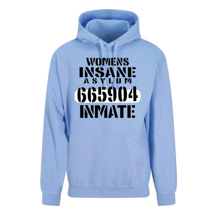 Insane Asylum Inmate With Numbers Halloween Unisex Surf Hoodie