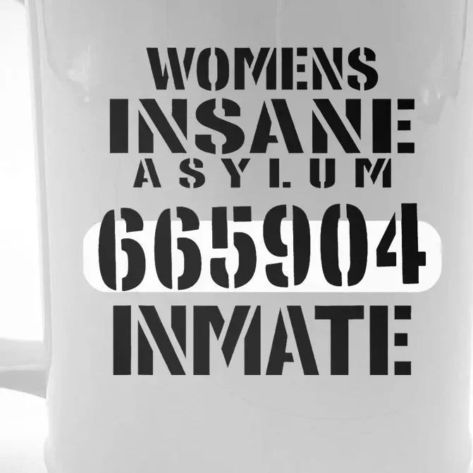 Insane Asylum Inmate With Numbers Halloween Front & Back Beer Stein