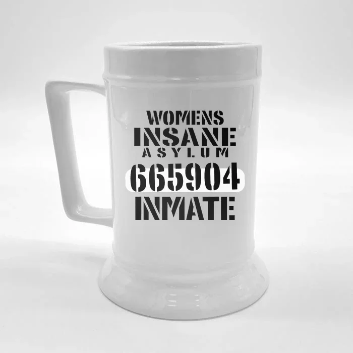 Insane Asylum Inmate With Numbers Halloween Front & Back Beer Stein