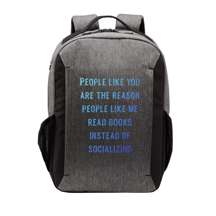 Introvert Antisocial Id Rather Be Reading Gift Vector Backpack