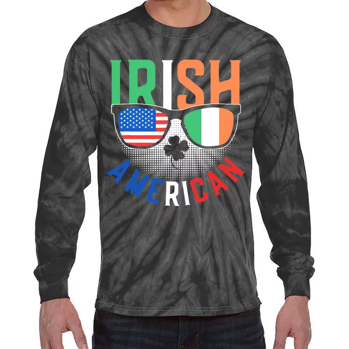 Irish American Ireland Family Roots Us Usa America St Tie-Dye Long Sleeve Shirt