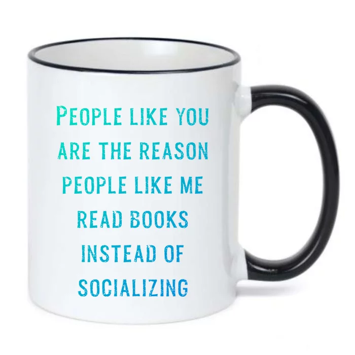 Introvert Antisocial Id Rather Be Reading Gift Black Color Changing Mug