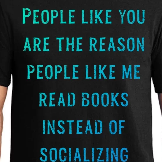 Introvert Antisocial Id Rather Be Reading Gift Pajama Set