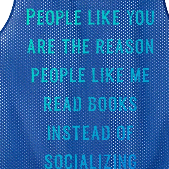 Introvert Antisocial Id Rather Be Reading Gift Mesh Reversible Basketball Jersey Tank