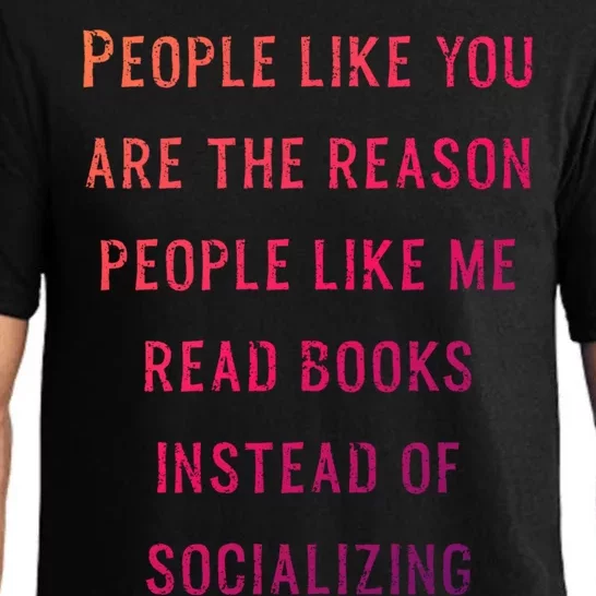 Introvert Antisocial Id Rather Be Reading Gift Pajama Set