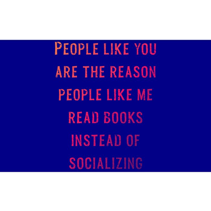 Introvert Antisocial Id Rather Be Reading Gift Bumper Sticker