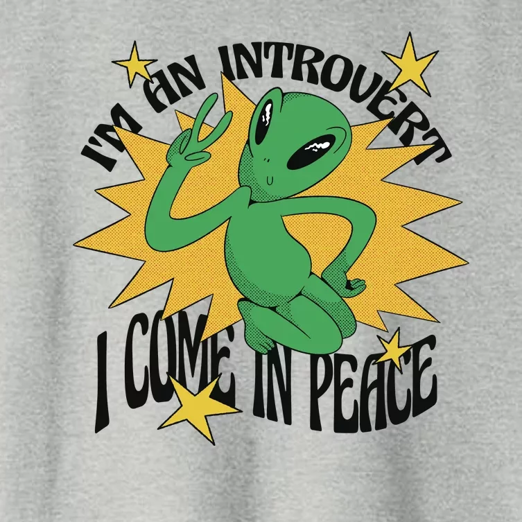 I'm An Introvert I Come In Peace Alien Women's Crop Top Tee