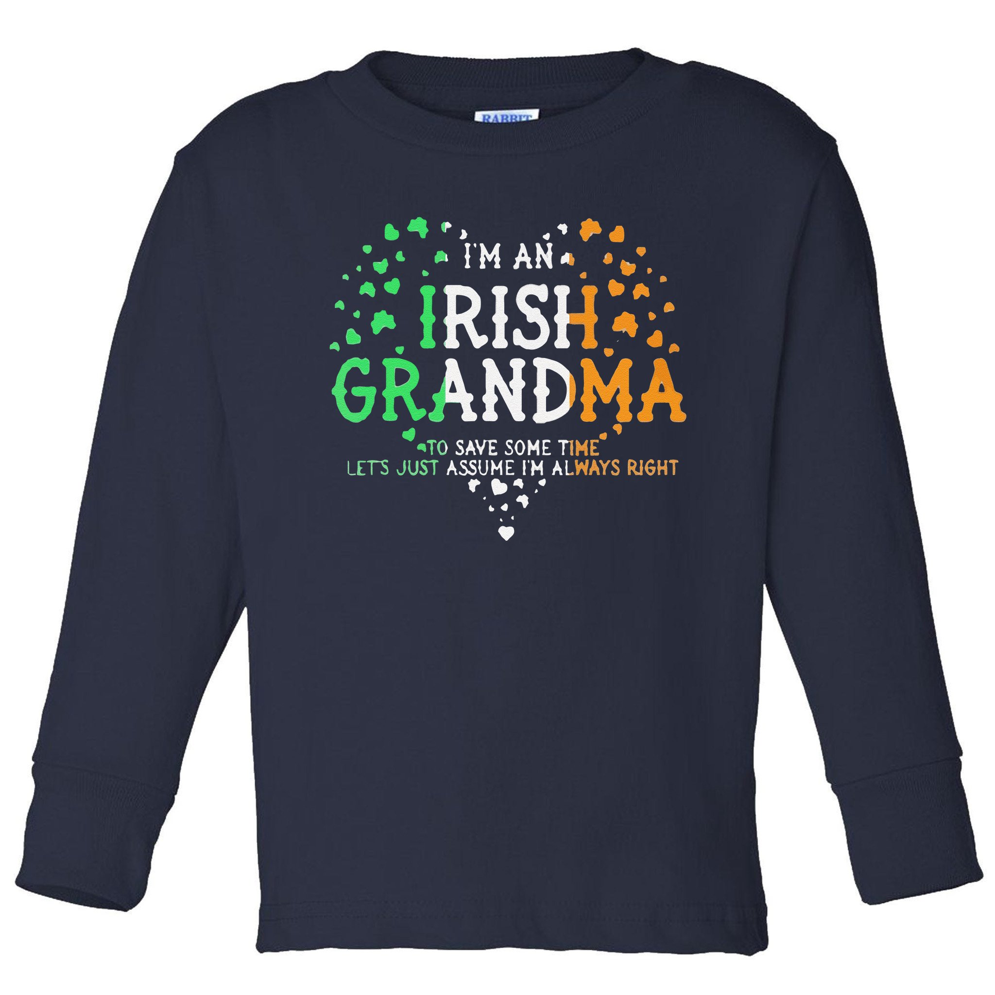 I'm An Irish Grandma Gifts For Saint Patrick's Day Toddler Long Sleeve ...