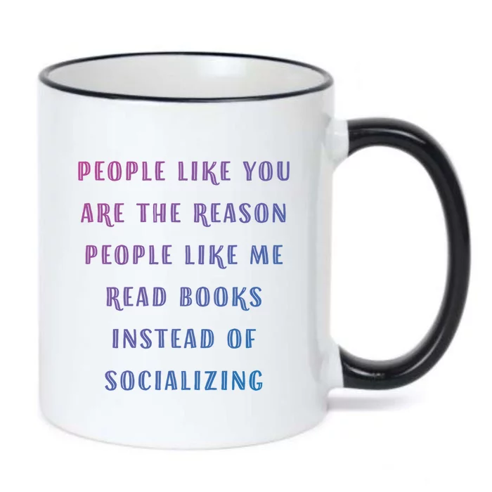 Introvert Antisocial Id Rather Be Reading Gift Black Color Changing Mug