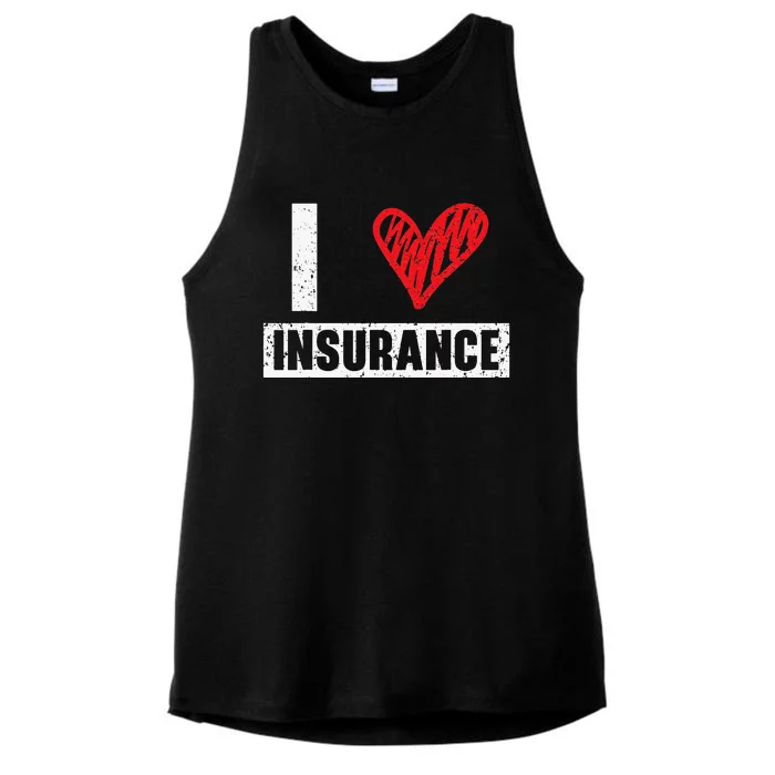 Insurance Agent I Love Financial Advisor Finance Organizer Ladies Tri-Blend Wicking Tank