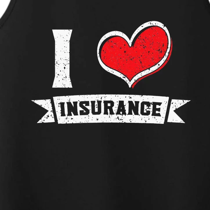 Insurance Agent I Love Financial Advisor Finance Organizer Performance Tank