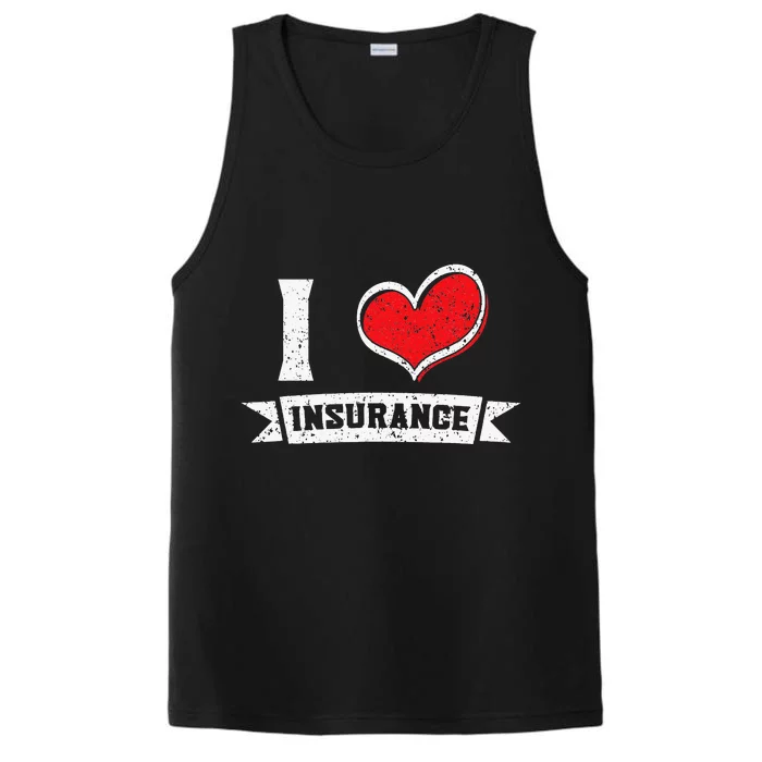 Insurance Agent I Love Financial Advisor Finance Organizer Performance Tank