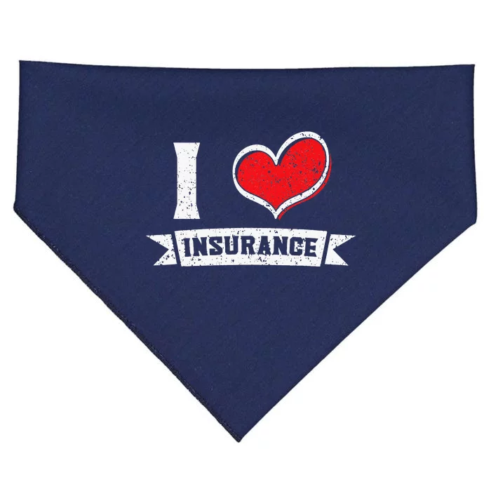 Insurance Agent I Love Financial Advisor Finance Organizer USA-Made Doggie Bandana