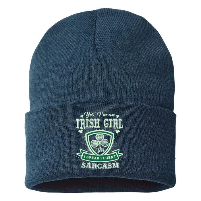 I'm An Irish Girl, Perfect Funny St Patrick's Day Girl Sustainable Knit Beanie