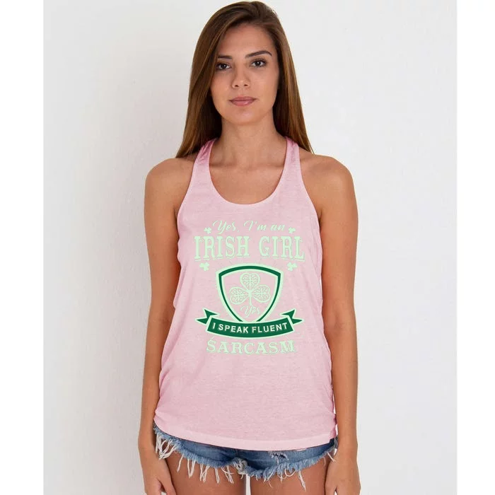 I'm An Irish Girl, Perfect Funny St Patrick's Day Girl Women's Knotted Racerback Tank