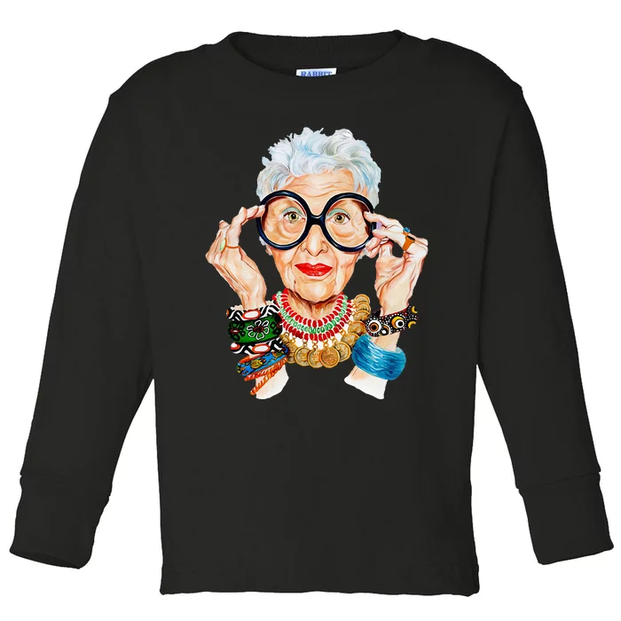 Iris Apfel Toddler Long Sleeve Shirt