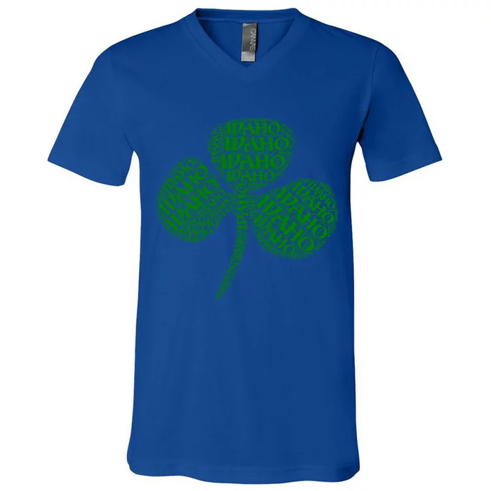 Irish American I Love Idaho Usa St Patrick's Day Tee Gift V-Neck T-Shirt