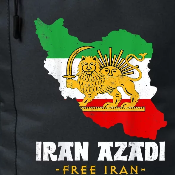 IRAN AZADI Iran Flag Map Lion Sun Sword Free Iran Revolution Daily Commute Backpack