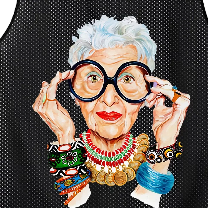 Iris Apfel Mesh Reversible Basketball Jersey Tank