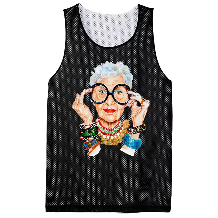 Iris Apfel Mesh Reversible Basketball Jersey Tank