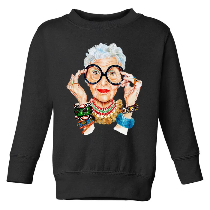 Iris Apfel Toddler Sweatshirt