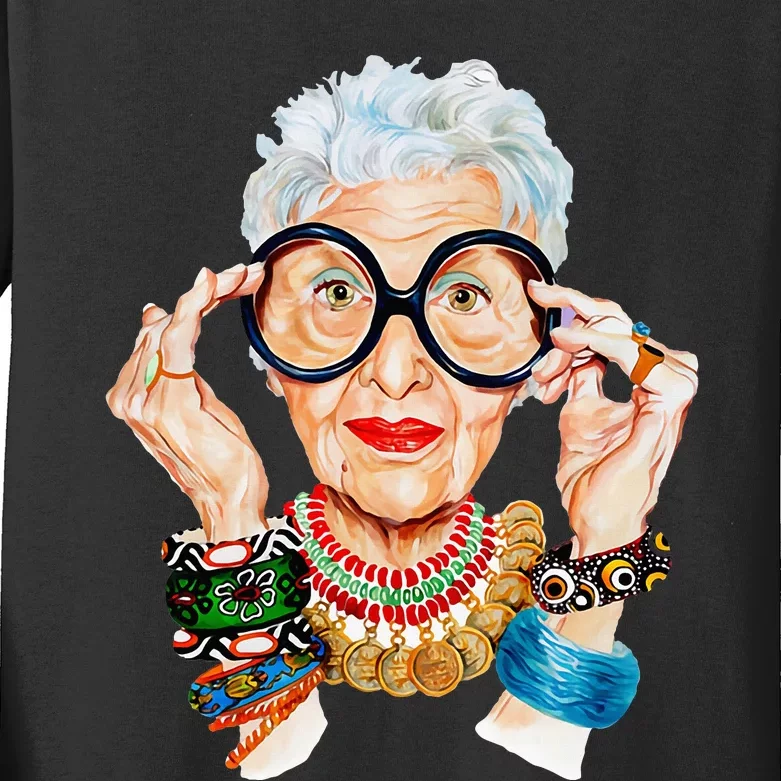 Iris Apfel Kids Long Sleeve Shirt