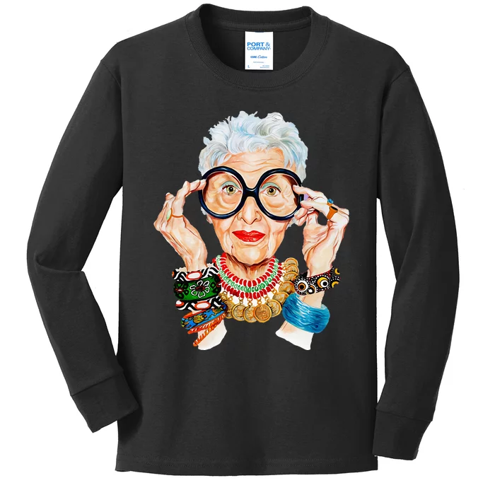 Iris Apfel Kids Long Sleeve Shirt