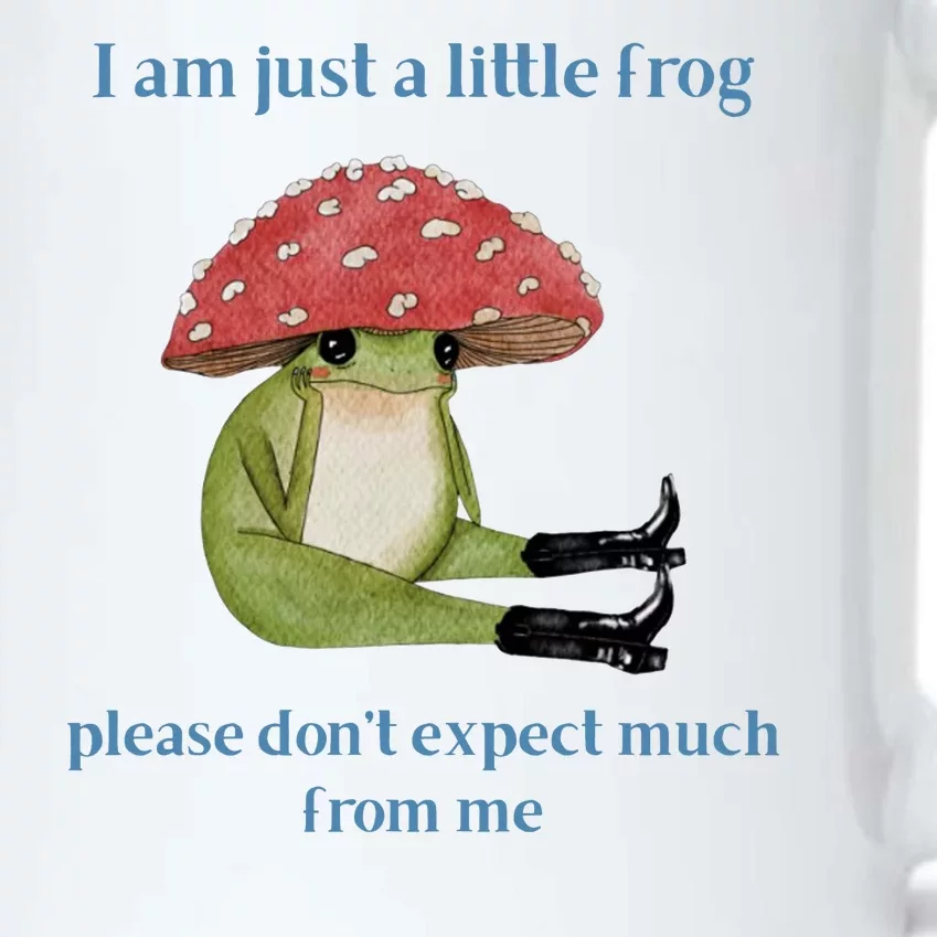 I Am Just A Little Frog Dont Expect Much Cute Cartoon Black Color Changing Mug