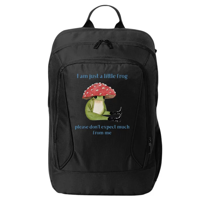 I Am Just A Little Frog Dont Expect Much Cute Cartoon City Backpack