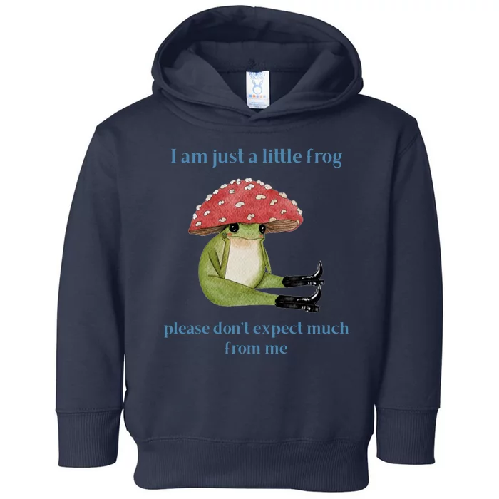 I Am Just A Little Frog Dont Expect Much Cute Cartoon Toddler Hoodie