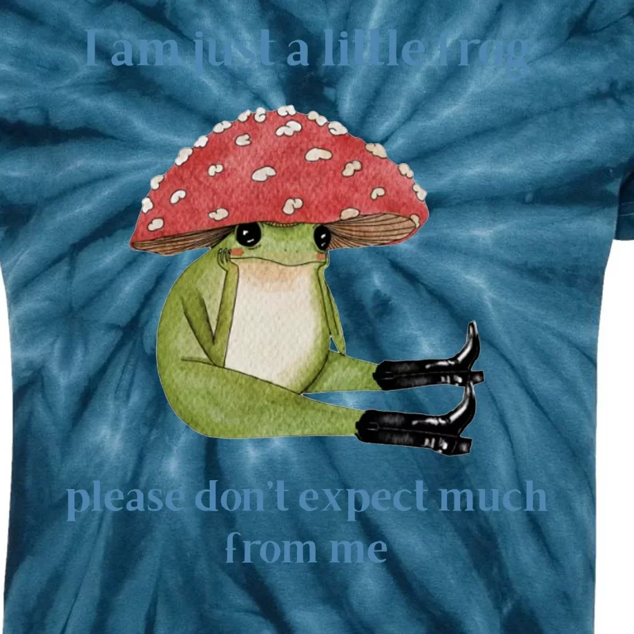 I Am Just A Little Frog Dont Expect Much Cute Cartoon Kids Tie-Dye T-Shirt