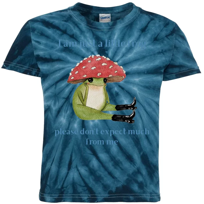 I Am Just A Little Frog Dont Expect Much Cute Cartoon Kids Tie-Dye T-Shirt