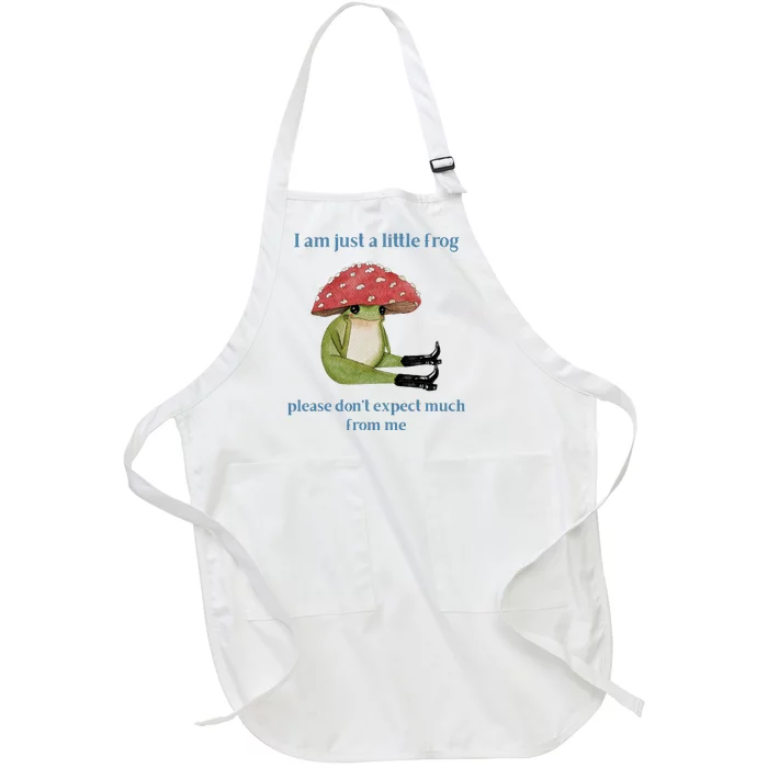 I Am Just A Little Frog Dont Expect Much Cute Cartoon Full-Length Apron With Pocket