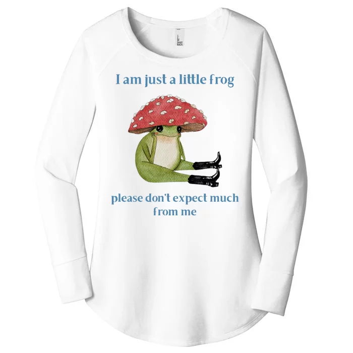 I Am Just A Little Frog Dont Expect Much Cute Cartoon Women's Perfect Tri Tunic Long Sleeve Shirt