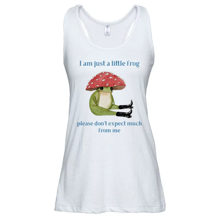 I Am Just A Little Frog Dont Expect Much Cute Cartoon Ladies Essential Flowy Tank