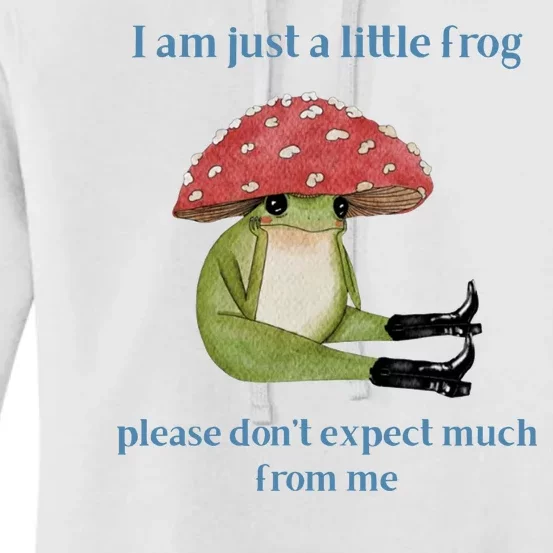 I Am Just A Little Frog Dont Expect Much Cute Cartoon Women's Pullover Hoodie