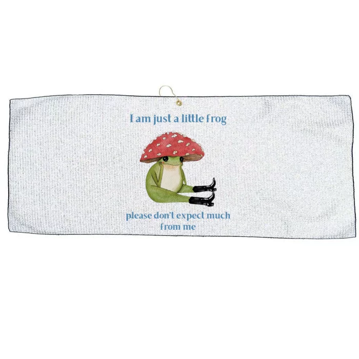 I Am Just A Little Frog Dont Expect Much Cute Cartoon Large Microfiber Waffle Golf Towel