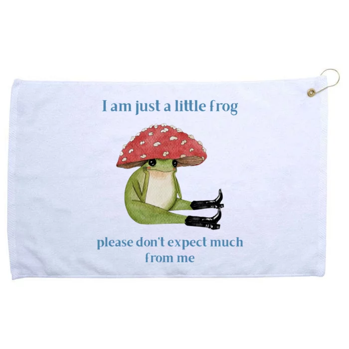 I Am Just A Little Frog Dont Expect Much Cute Cartoon Grommeted Golf Towel