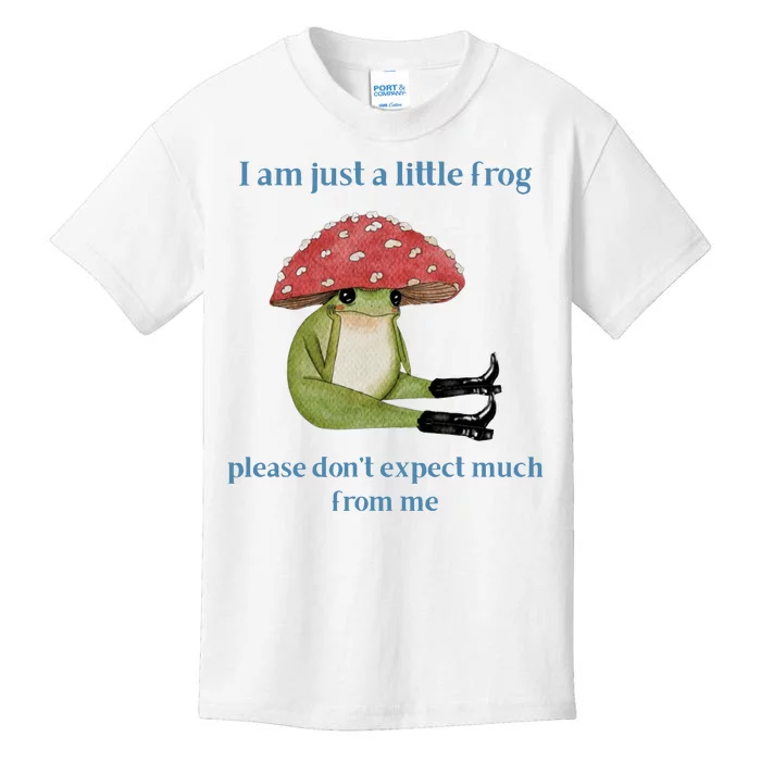 I Am Just A Little Frog Dont Expect Much Cute Cartoon Kids T-Shirt